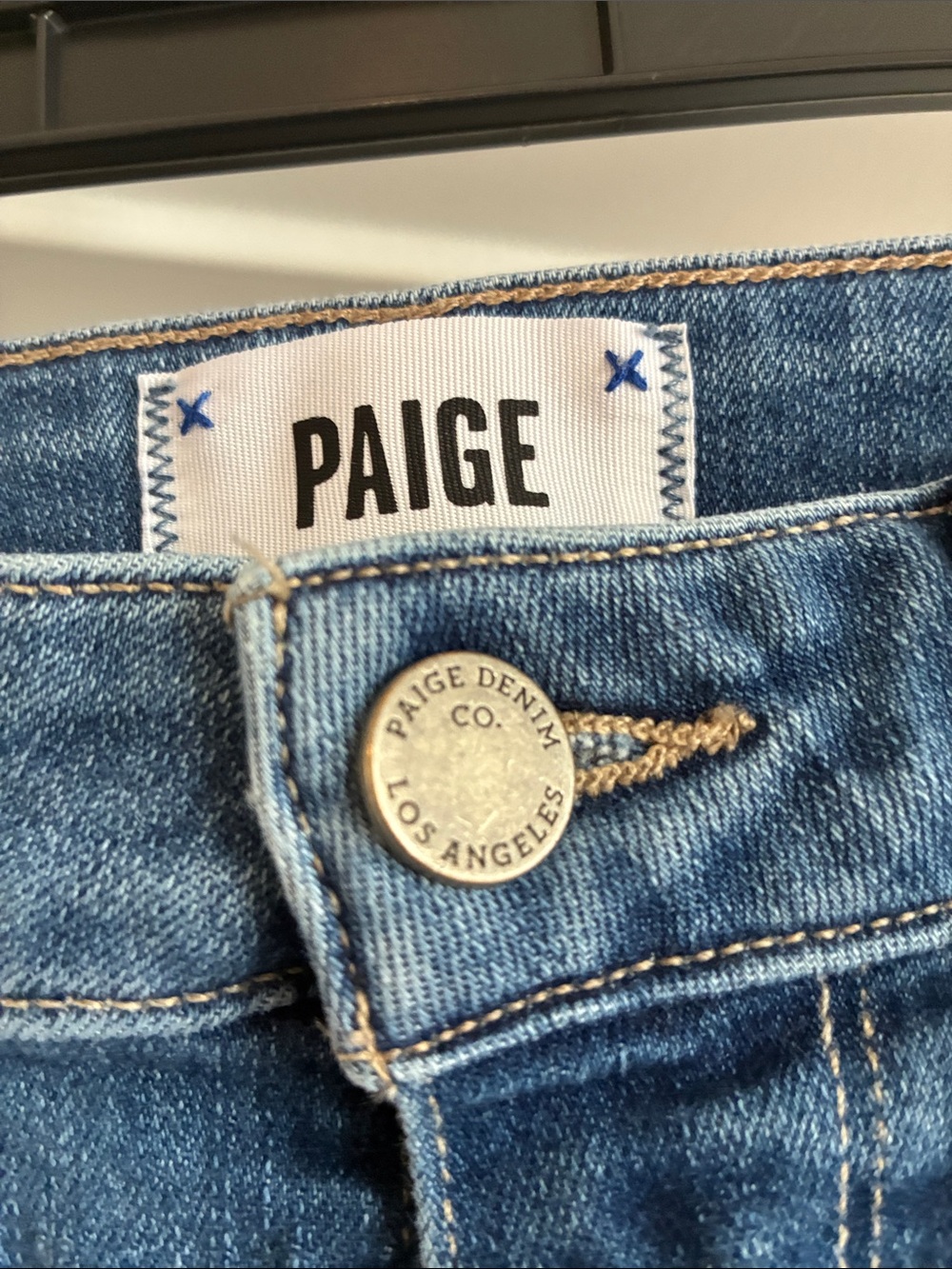 PAIGE Hoxton Slim High Rise Raw Hem Jeans - Size 25 - Picture 7 of 8